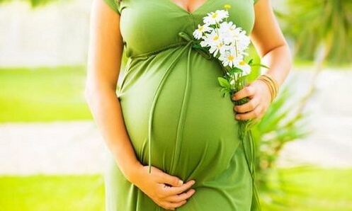Pregnant women have varicose veins on their legs